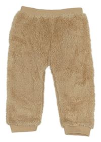 Béžové chlpaté nohavice