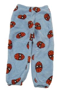 Modré chlupaté kalhoty se Spider-manem H&M