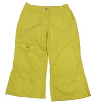 Žlté plátenné capri nohavice C&A