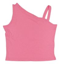 Neonově růžový asymetrický crop top Matalan 