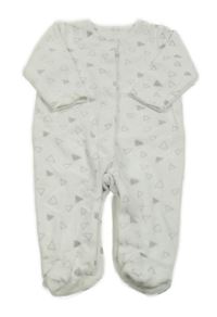 Biely zamatový overal so vzorom