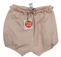 Nové - Svetloružové rebrované kraťasy s volánikmi Tu