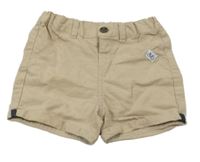 Béžové plátenné kraťasy Kiabi