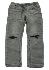 Šedé teplákové rifle s dírami Next 