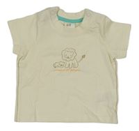 Smotanové tričko so lvem H&M