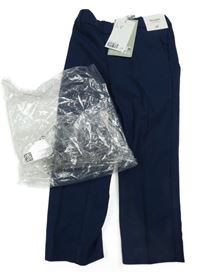 Nové - Tmavomodré straight nohavice H&M