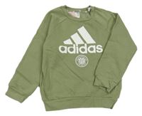 Khaki mikina s logem Adidas