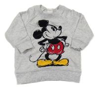 Sivá mikina s Mickeym H&M