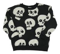 Černá mikina s lebkami H&M