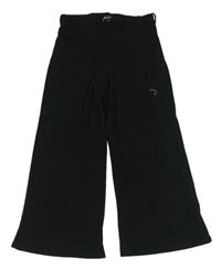 Čierne rebrované culottes nohavice New Look