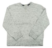 Bielo-sivo-čierna melírovaná mikina H&M