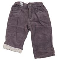 Fialovohnědé manšestráky se Snoopym H&M