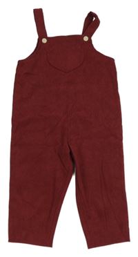 Vínové menšestrové na traké nohavice so srdiečkovanou vreckom SHEIN