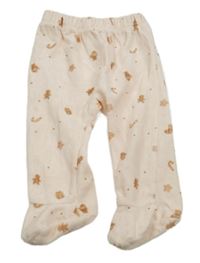 Světlebroskvové sametové vánoční polodupky s obrázkami Vertbaudet