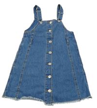 Modré pinny riflové propínací šaty Denim Co.