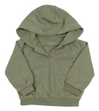 Khaki oversize mikina s kapucňou M&S
