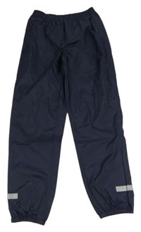 Tmavomodré šusťákové nepromokavé funkční kalhoty TCM