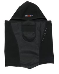 Černá softshellová thermo kukla s nákrčníkem