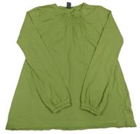 Zelenoolivové tričko Zara