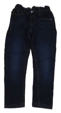 Tmavomodré skinny teplákové rifle MO Kids