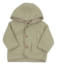 Světlešedý fleecový kabátek s kapucňou Tu