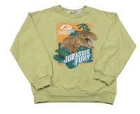 Olivová mikina s dinosaurom H&M