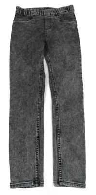 Tmavošedé plísňové rifové džegíny H&M