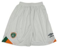 Bílo-tmavozeleno/oranžové sportovní fotbalové kraťasy Ireland Umbro