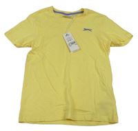 Žlté tričko s logom Slazenger