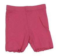Tmavoružové rebrované elastické kraťasy zn. Primark