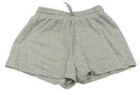 Svetlosivé melírované teplákové kraťasy H&M