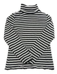 Černo-bílý pruhovaný žebrovaný rolák M&S