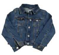 Tmavomodrá rifľová crop bunda Denim Co.