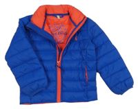 Modrá prešívaná šušťáková zateplená bunda Joules