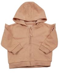 Staroružová prepínaci mikina s volánikmi a kapucňou George