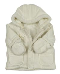 Smotanová zateplená bunda s kapucňou Mothercare