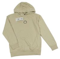 Nové - Béžová mikina s nápisem a kapucí George