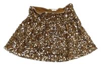 Zlato-strieborná flitrová sukňa Zara