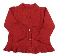 Červený prepínaci sveter s perforovaným vzorom Matalan