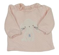 Světlerůžová vzorovaná mikina s králíkem C&A