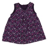 Fialové bodkovaná é menšestrové na traké šaty s mašľami H&M