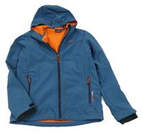 Tmavomodrá softshellová funkční bunda s kapucí CMP