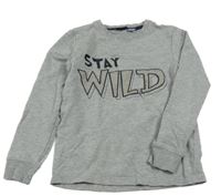 Sivá melírovaná mikina s nápisom Lupilu