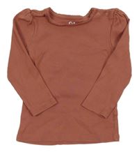 Starorůžové žebrované triko C&A