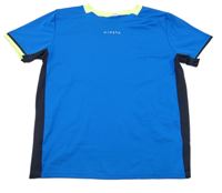 Modro-tmavomodré športové funkčné tričko Kipsta