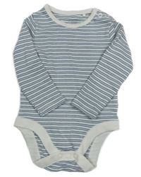 Bílo-tmavomodré pruhované body F&F