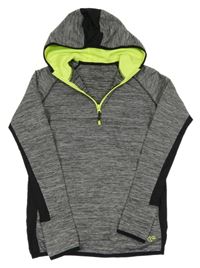 Tmavošedá melírovaná sportovní mikina s kapucí St. Bernard