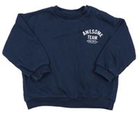 Tmavomodrá mikina s nápisom F&F