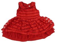 Červené pruhované slávnostné šaty Early Days