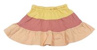 Žlto-ružovo-marhuľová kolová sukňa Pep&Co